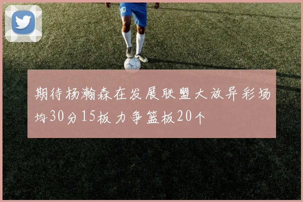 期待杨瀚森在发展联盟大放异彩场均30分15板力争篮板20个